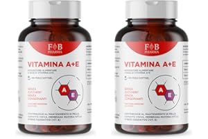 F B PHARMA Vitamina E+A alto dosaggio - formato scorta da 360 CAPSULE SOFTGELS - integratore vitamina A 1000mg - Vitamina E 47mg