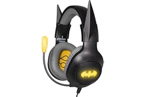 FRTEC - Batman Gaming Headset with Detachable Dark Knight Ears Cable and RGB LED Light for Playstation 5, PS4, Xbox Series X/S, Xbox One, Nintendo Switch, PC, Mac