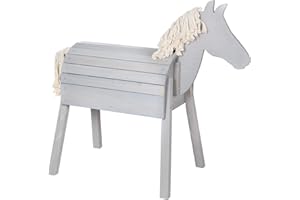 roba Solid Wood Play Horse - Outdoor RIDE_ON_TOY, Stable, Realistic, for Children from 3 years