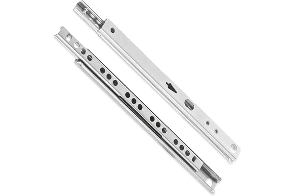 Mprofi MT® 2 Pièces, 1 Paire | Coulisse Tiroir | Glissiere Pour Tiroir | 17mm X 246mm | Rail Tiroir Coulissant | Rail Coulissant | Acier Galvanisé Coulisse à Sortie Partielle