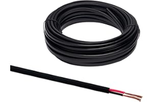 BEIJISTAR 10M Cavo Veicolo 2x0.75mm² Cavo Piatto, 12V 24V Cavo Rimorchio 2 Conduttori, Auto FLRYY del Cavo Elettrico 2 Conduttori per Rimorchio RV Camion Caravan