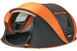 EchoSmile Tenda da Campeggio Istantanea Pop Up 4-8 Posti, Tenda Familiare Ultraleggera Portatile, Antivento e Impermeabile per Picnic, Trekking e Attività All'aperto