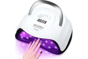 LED UV Nail Lamp, NAILGIRLS 168W Fast UV Light for Gel Nail Polish, Professional Curing Lamp with 4 Timer Setting Auto Sensor, Nail Dryer for Fingernail and Toenail Home Salon Use, Nail Art Tools