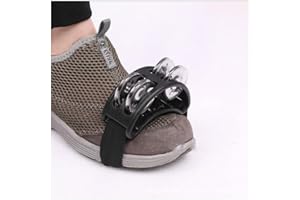 CHUANGOU Fuß Tamburin mit MetallklingelnGlocke Percussion Musikinstrument für Arme & Füße(Schwarz, 1Stk)