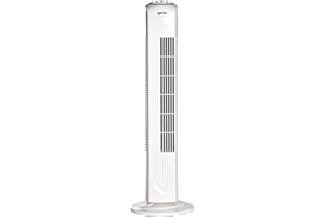 Igenix DF0030 Oscillating Tower Fan, 45 Watt Power, 30 Inch, 3 Speed Settings High, Medium & Low, 2 Hour Timer with Auto Shut Off, Quiet Operation, White