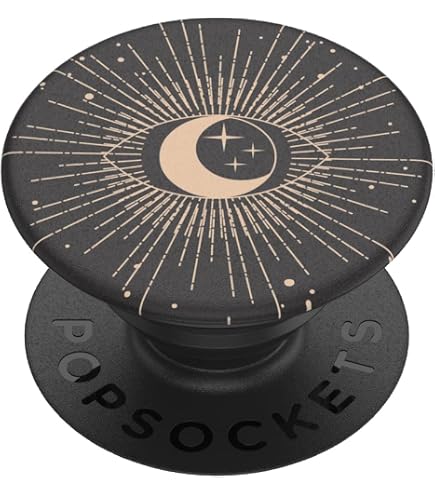 PopSockets PopGrip Griff & Sockel | Austauschbarer Top 'Enamel Black Panther', Kabellos Ladefähig