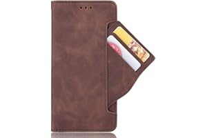 HAOYE Funda para Xiaomi Mi Note 10 Lite Funda con Billetera, Suave PU Cuero Flip Carcasa Case Cover con Soporte/Tapa Tarjetas, Ultrafino Cubierta Magnética para Xiaomi Mi Note 10 Lite, Marrón
