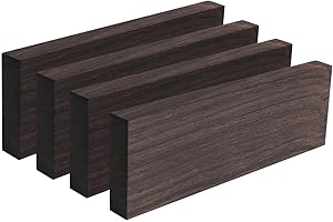 VOIAKIU Voikiu Bois d'ébène Noir - Matériel Bricolage Personnalisé pour Lames et Outils Musicaux, Manche de Couteau Ébène