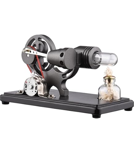 Heißluft Stirling Motor Licht Maschine Aluminium Legierung Externe Verbrennungs Motor Physik Wissenschaft Pädagogische Sammlung Sktop