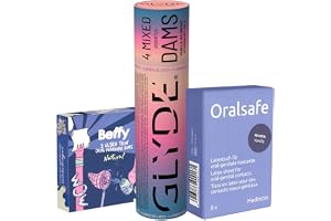 Kondomotheke® Oral Dams Starterpack, slicklappar för oralsex, 3 sorter