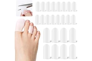 Samamoca 24 Stück Zehenkappen,Zehenschutz Silikon gegen Hühneraugen & Blasen,Zuschneidbar, Wiederverwendbar&Weich,Ideal für Alltag,Sport,Wandern–Auch als Hühneraugenpflaster &Blasenpflaster