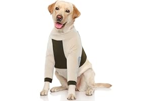 LeLePet Dog Recovery Suit for Front Legs, Dog Surgery Recovery Suit Female Male, Pet Leg Wound Protector After Surgery, Elbow Protector, Front Leg Sleeve to Prevent Licking, Army Green XL