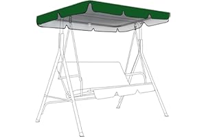 SJASD Ersatzdach für Hollywoodschaukel,Ersatzdach Gartenschaukel 2-Sitzer und 3-Sitzer,Universal Schaukeldach Hollywoodschaukel Ersatz-Bezug Schaukelüberdachung