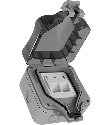Lumonic Netzwerkdose Aufputz CAT7 | 2-Port RJ45 | ohne Stemmen nachrüsten | LSA-Montage, T568A/B farbcodiert | ABS Gehäuse, weiß | Ethernet-Dose bis zu 10 Gbit/s