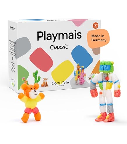 PlayMais Eduline Mosaic – 12 000 Pièces Multicolores + 50 Modèles – Jouet Créatif 100% Naturel Dès 3 Ans