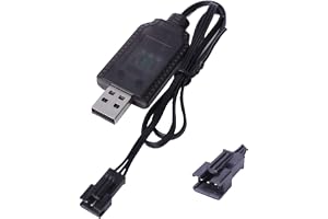 USB-laddningskabel med SM-3P-kontakt, universell USB-laddare med SM-3P-kontakt för 2S 7,4 V Lipo batterier för RC bilar, båta