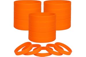 LVNRIDS Braccialetti in silicone vuoti 100 pezzi, braccialetti elastici in gomma per feste sportive Braccialetto L