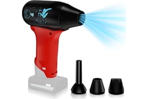 JJXNDO Für Milwaukee 12V M12 Lithium Batterie Antriebs Jet Trockengebläse, 130000RPM Druckluft Duster, 3 Gear Einstellbare Luftduster, Jetlüfter Mini Gebläse für Werkzeuge, Auto, Computer(Keine Batterie)