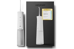 ‎ZAHNHELD Zahnheld® Munddusche AQUADENT | Kabellos | Für unterwegs und zu Hause | Water Flosser | Fördert eine effektive Reinigung der Zahnzwischenräume | 3 Programme
