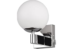 Trio Leuchten Badezimmer Wandleuchte Kula 284270106, Metall Chrom, Glas Weiß, exkl. 1x E14