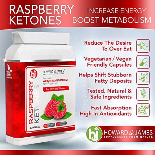Raspberry Ketones 60 Capsules 2000mg Daily Serving | Vegetarian & Vegan Friendly Capsules | Max Strength for Men or for Women (60 Capsules) - Image 5