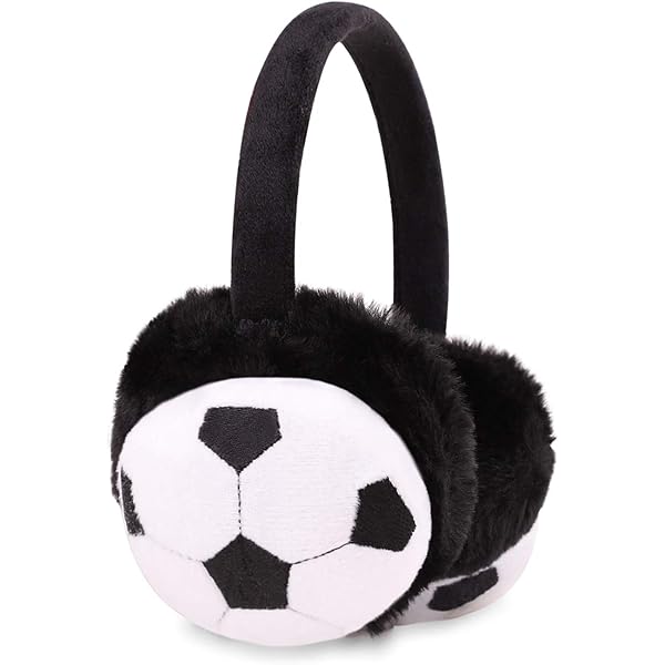 Women's Adjustable Fuzzy Faux Fur Earmuffs - Foldable Winter Ear Warmers With Smiley Face