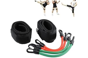 HemeraPhit Lot de 6 Bandes de résistance en Latex pour Les Jambes Cuisses et Chevilles pour Gymnastique, Yoga, Exercice, Pilates, équipement de Fitness