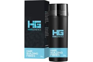 Hair Genetics Schwarze Haarfasern (50 g) Haarfasern für Haarausfall Behandlung und dünner werdendes Haar