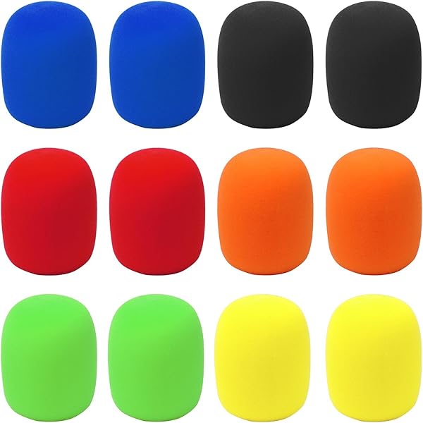 CAASFOOY Lot De 200 Housse Micro En Tissu Non Tissé - Protège Microphone 4 Couleurs Pour KTV, Studio Et Karaoké