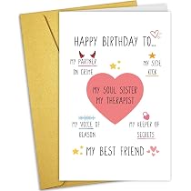 Nchigedy Funny Birthday Card for Best Friend, Happy Birthday Card ...