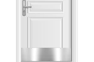 Fabbay 2 Stück Tür-Trittplatten für Außentüren, Aluminium-Trittplatte für Türen, Dekoration, verhindert das Treten der Tür (Grau-Silber, 25,4 x 86,4 cm)