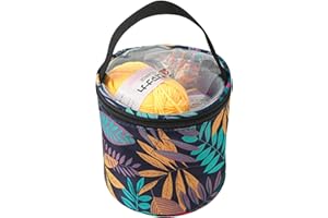 DIYPARKIA Large Knitting Needle Bag with Zipper for Wool and Needles Storage Yarn Storage Bags for Accessories,Hobby Gift Exclusive Knitting Organizers Craft Bag Crochet Bag for Yarn Knitting Needles (A)