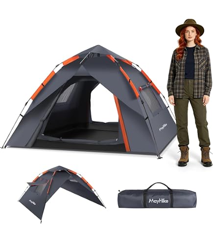 DUNLOP Zelte für 2 Personen, Kuppelzelt Camping Outdoor Zelt, Blau/Grau
