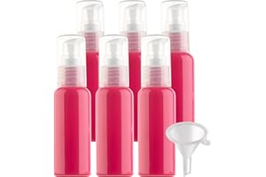 BPZXL 10 Pezzi 50 ml Rosso plastica vuota con pompa Flacone Pompa Dispenser Bottiglie Vuote in Plastica per bagno, hotel, lozione, gel