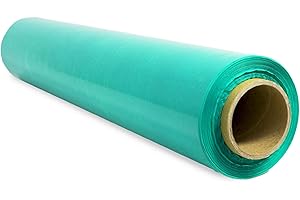 SIDI GLOBAL MARKET Film para Embalar, Film Verde, Papel Film, Rollo de Plastico Protector Muebles, Cajas Mudanza, Plastico Cubretodo 50cm x 300m estirables - SIDI (1 und, Verde)