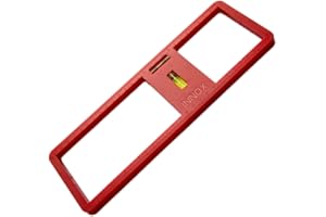 Innox Electrical Socket Back Box Cutting Template - with Vertical and Horizontal Spirit Levels I Electricians Tools I Double Plug Sockets I Double Socket Back Box I Spirit Level (Red)