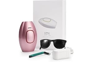 TOPEV IPL Hair Remover, Mini Home Laser Permanent Hair Remover with 500,000 Flashes and 5 Energy Gears.for Body Face Bikini Area, Portable Lightweight Gifts for Women and Men (Rose Gold)