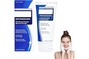 LUTHASOLIC Akne Clean Foam Cleanser, 156 g Acne Foaming Wash Akne Mousse nettoyante douce pour le visage, mousse nettoyante des pores profonds pour le nettoyage du visage contre le maquillage, la saleté (10 %)