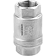 DERPIPE 3/4 Inch Vertical Check Valve SUS304 Spring Loaded Check Valve in-line Low Cracking Pressure CF8M WOG 1000
