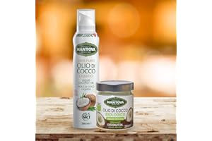 Olio di Cocco Spray 200 ml + Olio di Cocco Biologico 200 ml - Olio di Cocco Alimentare – Olio Nutraceutico - 100% Naturale & 100% Puro – Salute & Benessere - Alta Qualità Fratelli Mantova dal 1905