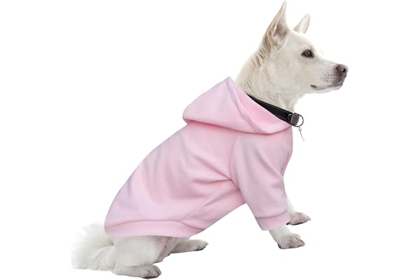 HuaLiSiJi Hund Hoodies Hund Tröjor Chihuahua Hundtröja, Varm och lätt, med en mjuk konsistens, lätt att bära (Rosa, XXL)