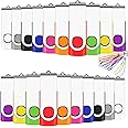 USB Memory Stick 32GB Bulk 20Pack USB Sticks 32G USB2.0 Flash Drive Swivel Design Pen Drive (Mixed Color With Lanyard)