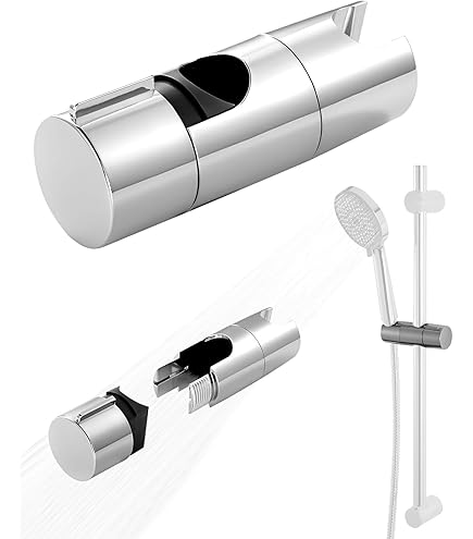 Universele Douche Rail Houder - 30 X 15 Cm - ABS Chroom Geplateerd Verstelbare Hoogte Douche Slider Bar Rail Hoofd Houder Voor Thuis Hotel Badkamer