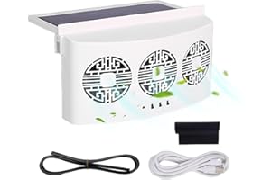 MUMIAO Fahrzeug-Solar-Abluftventilator | Solarbetriebener Auto-Ventilator | Solarbetriebener Auto-Abluftventilator kühlt Ihr Fahrzeug vollautomatisch für Wohnmobil ab