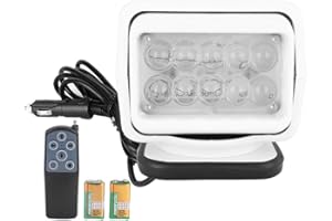 HONGZER Spotlight, LED Remote Control Rotating Searchlight 50W Car Marine Boat 6000K LED Ceiling Light Spotlight Searchlight Outdoor Lamp Tall Type