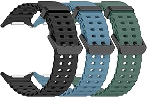 Gheper 3 Pack Bands Compatible with Samsung Galaxy Watch Ultra 47mm [2024] Wristband Soft Silicone Sport Strap Replacement for Galaxy Watch Ultra 47mm Smartwatch Accessory Women Men