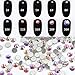 Super Shiny 1440pcs/Bag Clear Crystal AB color 3D Non HotFix FlatBack Nail Art Decorations Flatback Rhinestones (SS3)