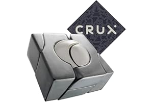 HANAYAMA AND CRUX PUZZLES Hanayama Cast Marble Puzzle - Level 5 of 6 - Difficult Puzzle - Includes Crux Sticker