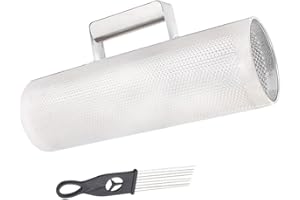 Homyl Guiro Profesional de Acero Inoxidable Instrumento Muscial de Percusión con Raspador