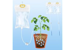 Tesmotor 3-Pack Plant Watering Devices, Plant Drip Irrigation Device For Indoor Plants - Self Watering System for Plants | Gardening Gift for Women